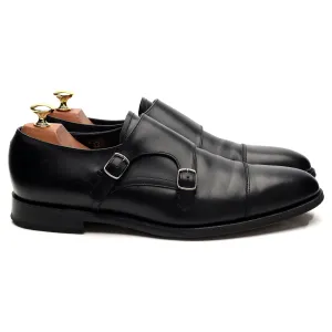1880 'Cannon' Black Leather Double Monk Strap UK 9 F