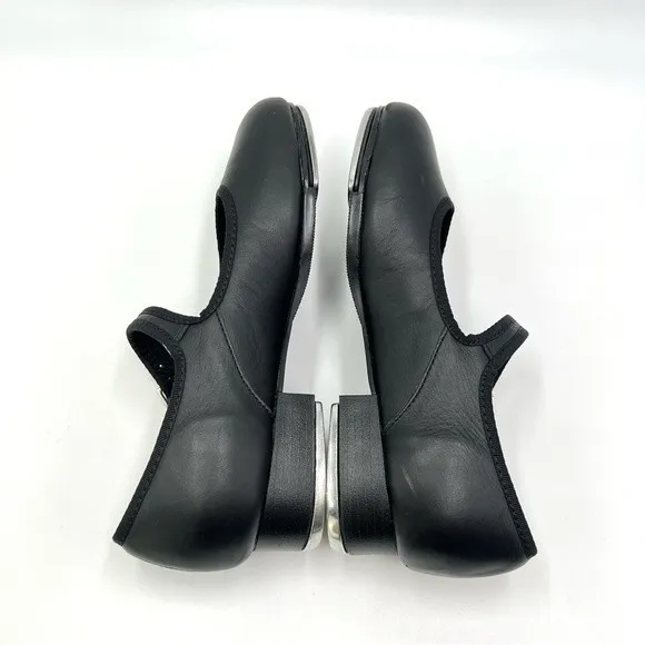 4.5W 4.5 W WIDE WIDTH Capezio Big Girls Kids 3800 Black Leather Tap Dance Shoes
