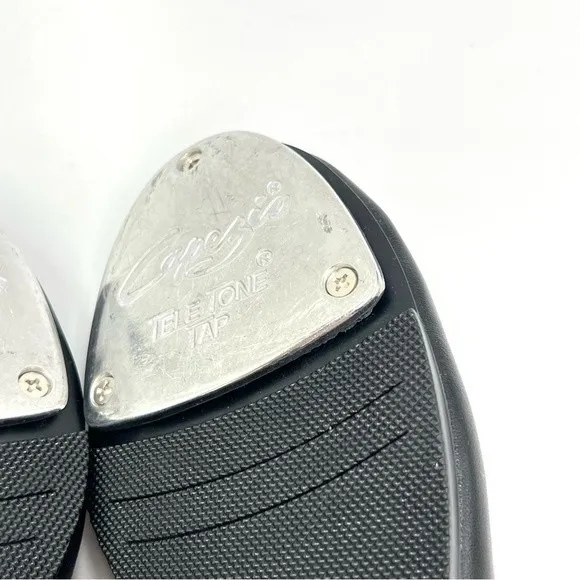 4.5W 4.5 W WIDE WIDTH Capezio Big Girls Kids 3800 Black Leather Tap Dance Shoes