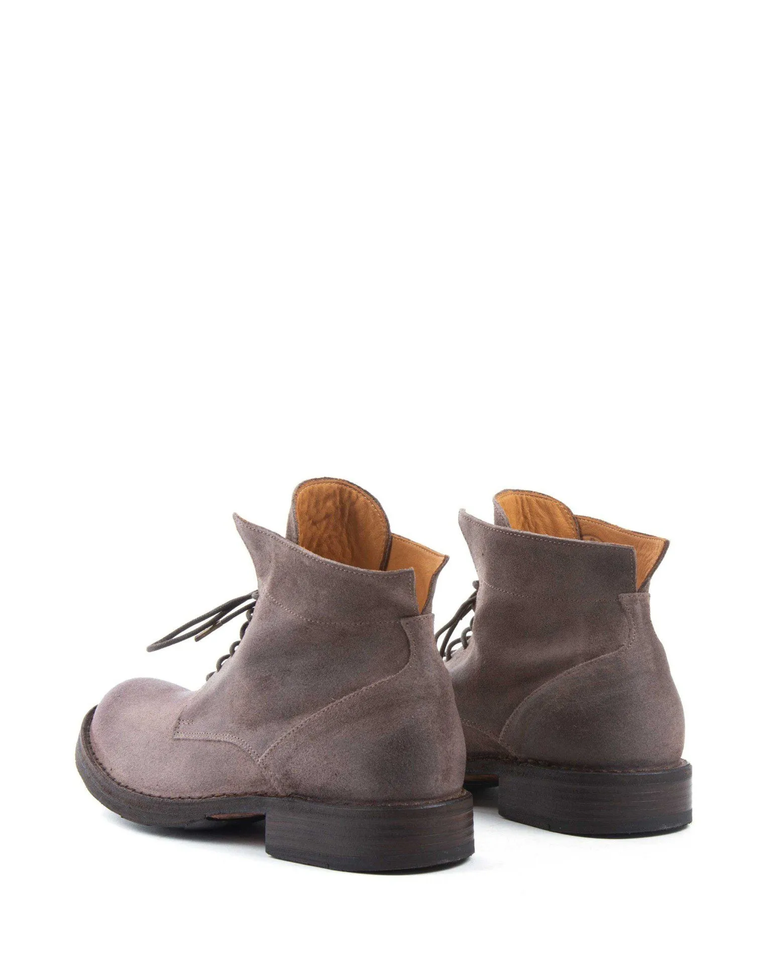 745 Brown Suede Lace-up Boots