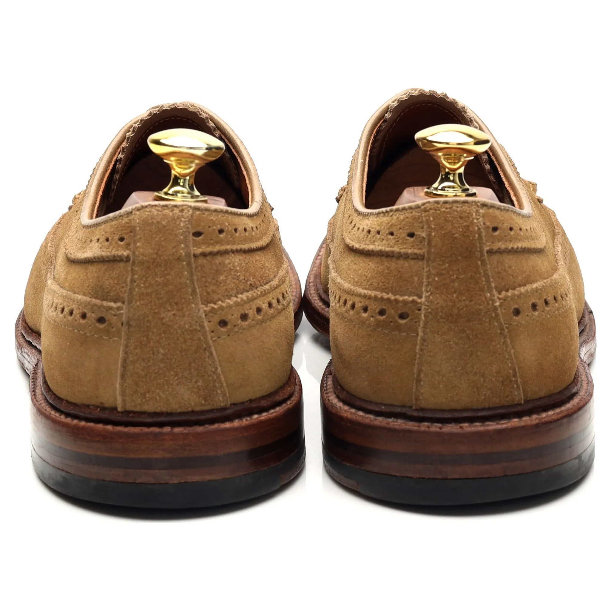'87895F' Tan Brown Suede Derby Brogues UK 8.5 US 9.5 D
