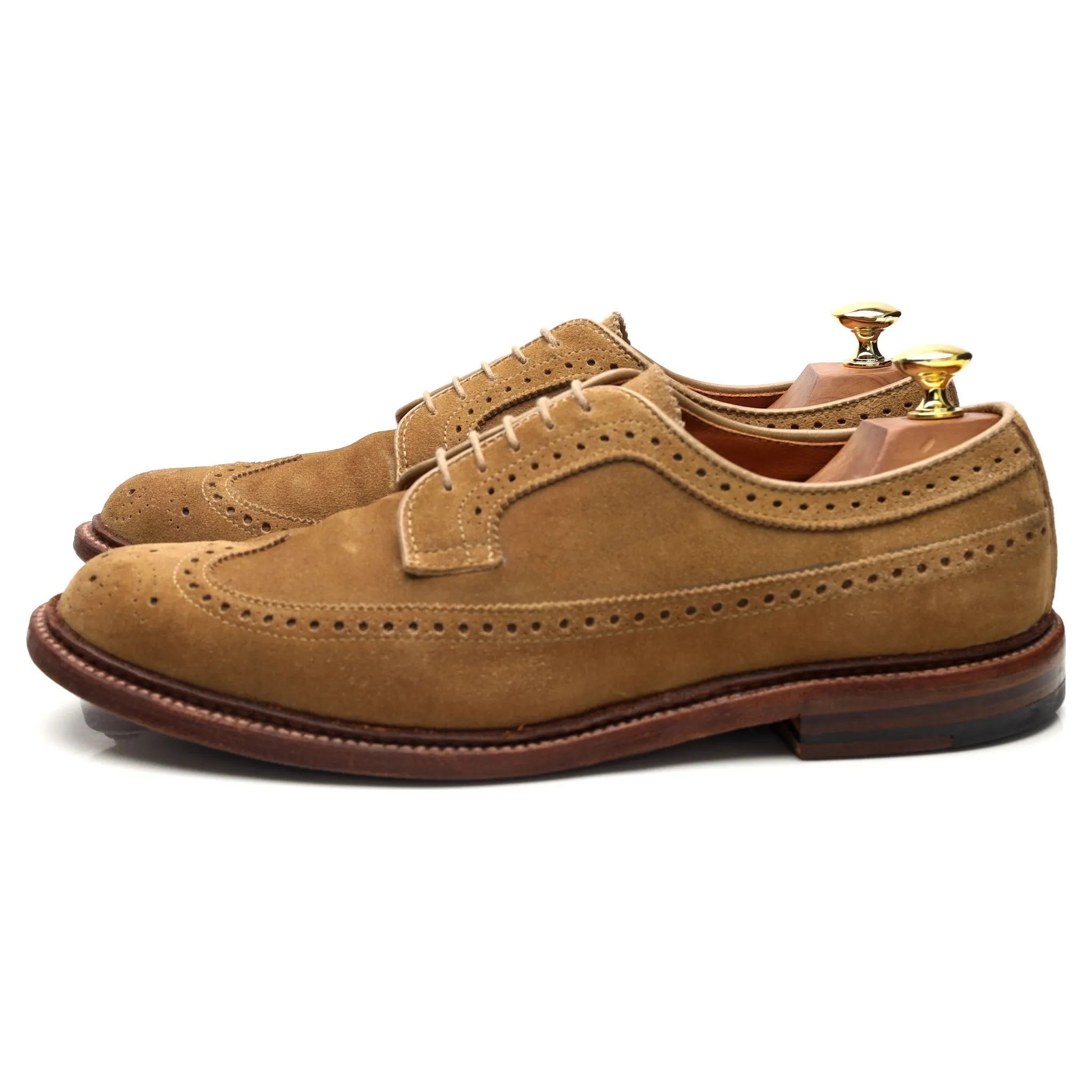 '87895F' Tan Brown Suede Derby Brogues UK 8.5 US 9.5 D