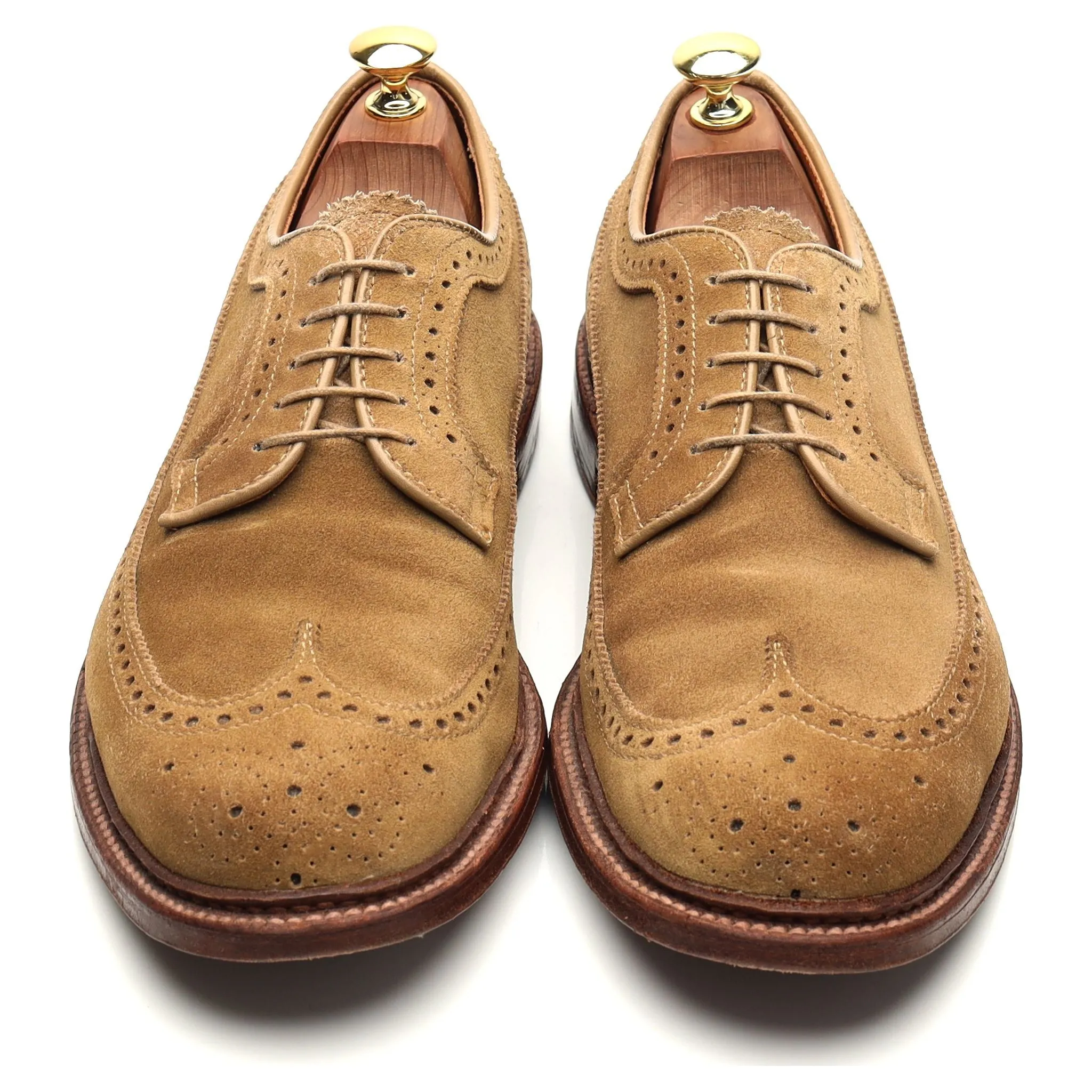 '87895F' Tan Brown Suede Derby Brogues UK 8.5 US 9.5 D