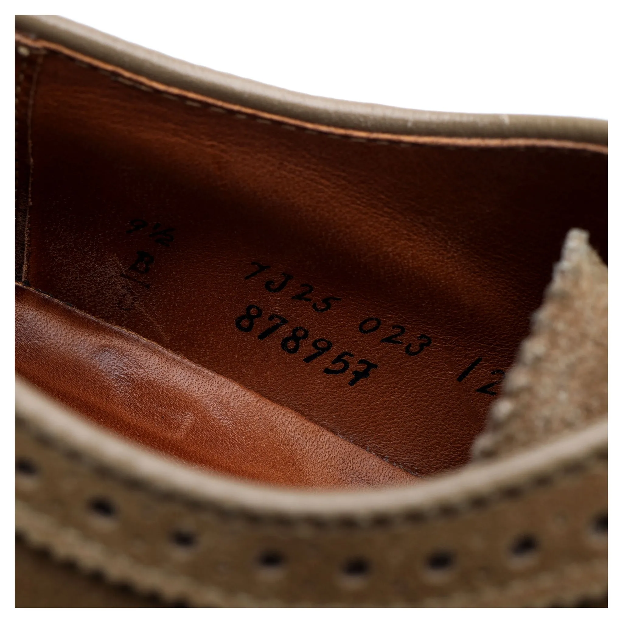 '87895F' Tan Brown Suede Derby Brogues UK 8.5 US 9.5 D