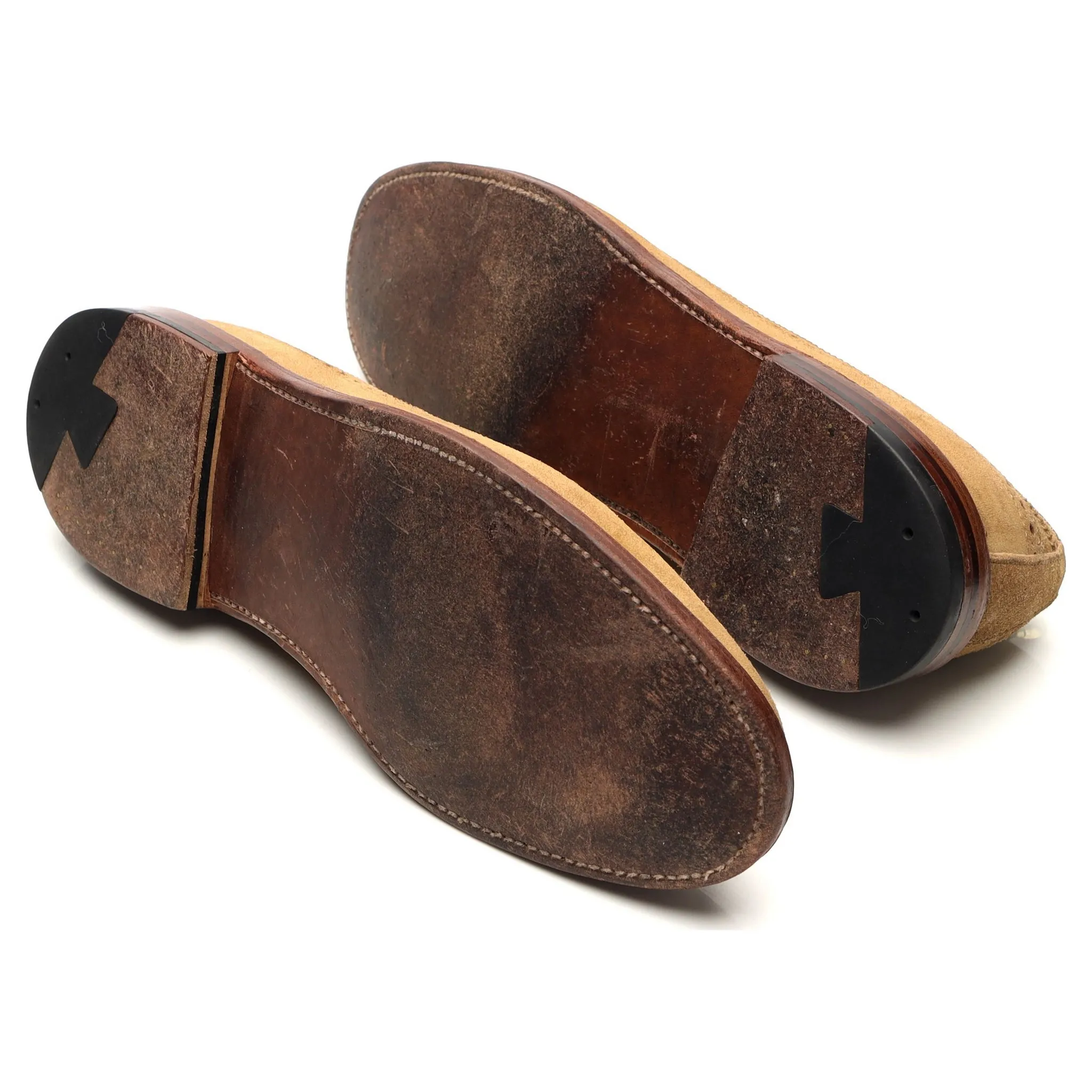 '87895F' Tan Brown Suede Derby Brogues UK 8.5 US 9.5 D