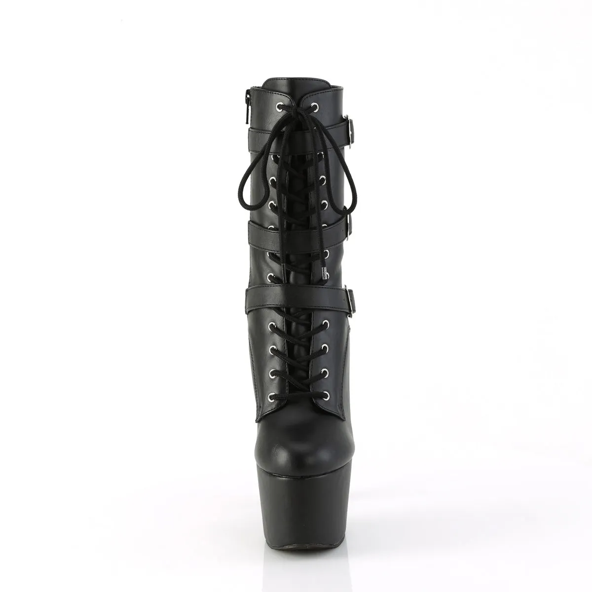 ADORE-1043  Black Faux Leather/Matching