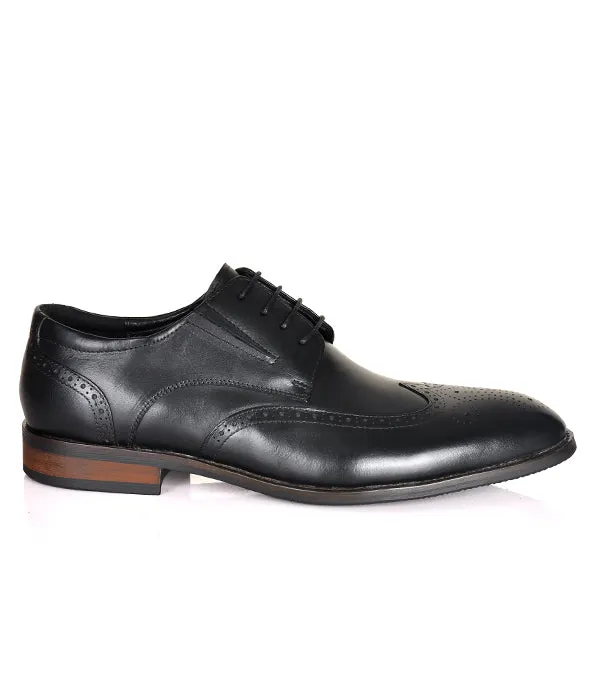 Aldo Derby Black Leather Shoes