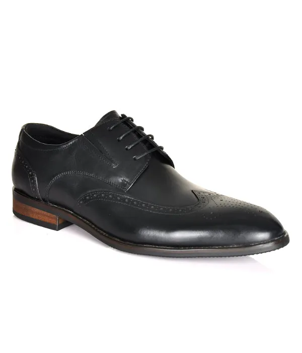 Aldo Derby Black Leather Shoes