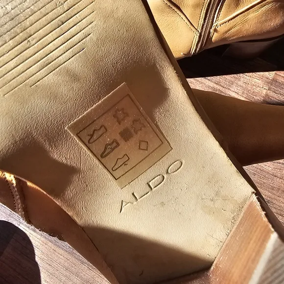Aldo Western Leather Ankle Boots