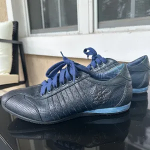 Alexander HOTTO, Made in Italy, Black/Blue Leather Shoes/Sneakers