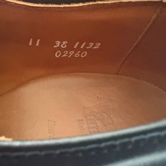 Allen Edmonds Burton Men' color Bourbon Leather Lace Up Derby Shoes 11