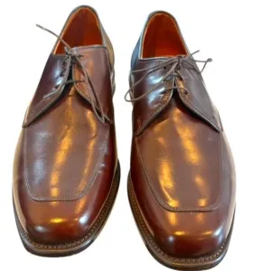 Allen Edmonds Burton Men' color Bourbon Leather Lace Up Derby Shoes 11