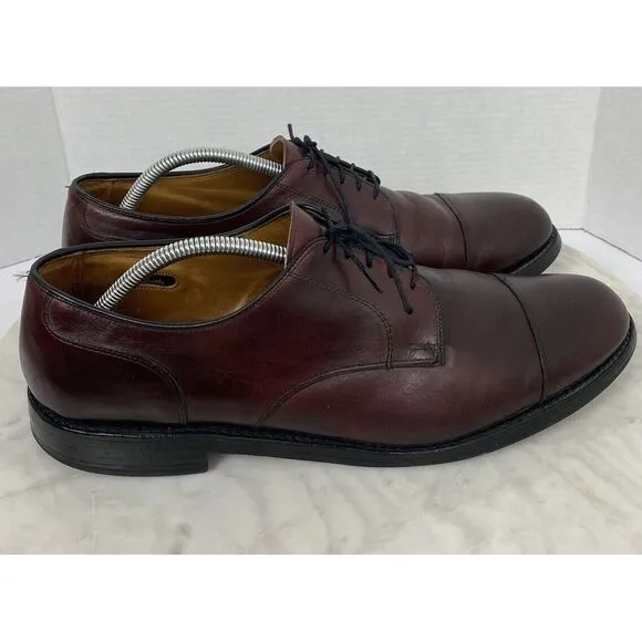 Allen Edmonds Fairgate Men's Cherry Brown Leather Derby Oxford Shoes Dressy 12 C