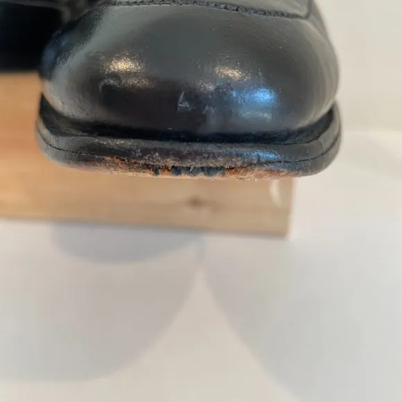Allen Edmonds Men's Black Leather Apron Toe Oxford Dress Shoes Size 9 D