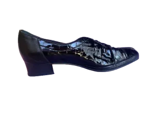 Amalfi By Rangoni Black Patent Oxford Lace Up Pumps