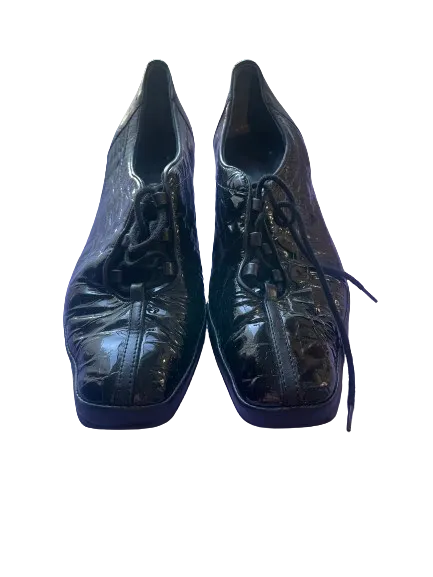 Amalfi By Rangoni Black Patent Oxford Lace Up Pumps
