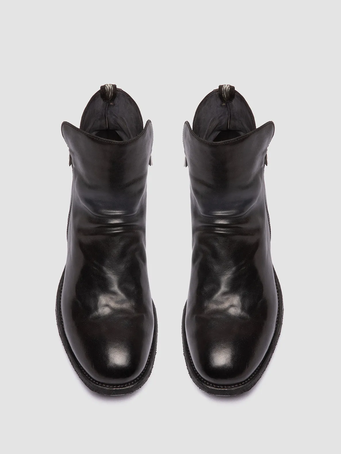 ARBUS 029 - Black Leather Ankle Boots
