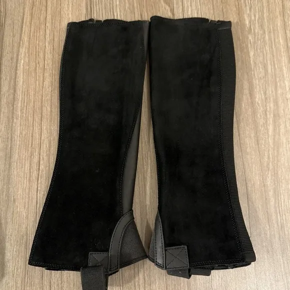 Ariat Bronze Youth Scout Half Chaps - MT Tall (Height 14 IN / Calf 10.5&quot;)  BLACK