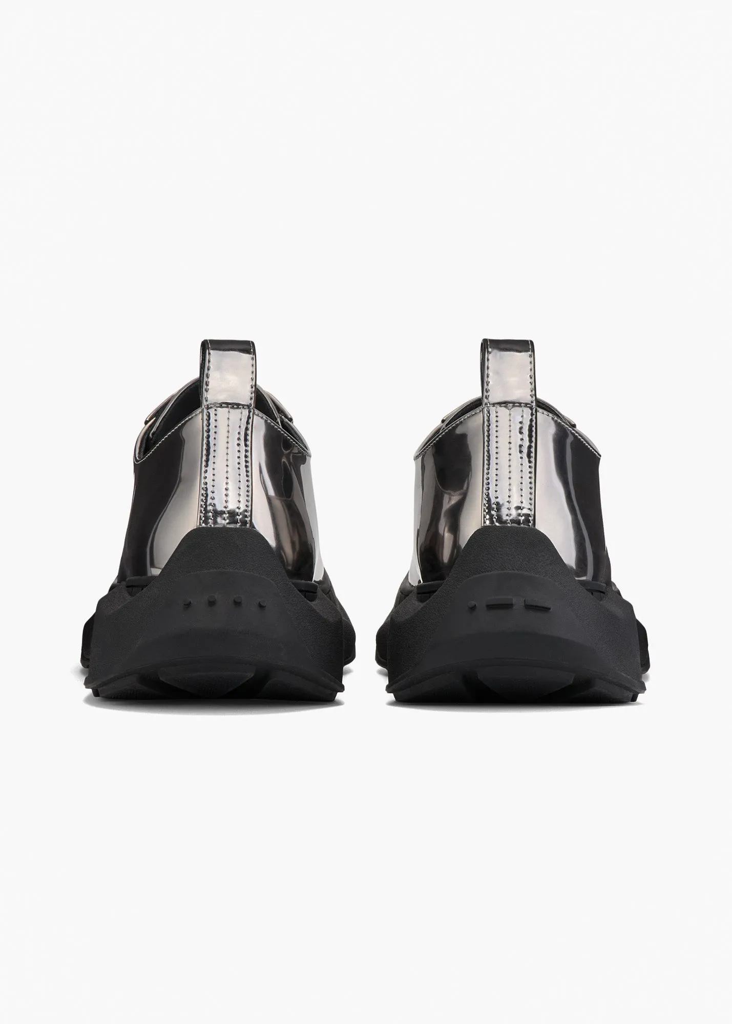 Asher Men Gunmetal Patent-Leather Oxford Shoes