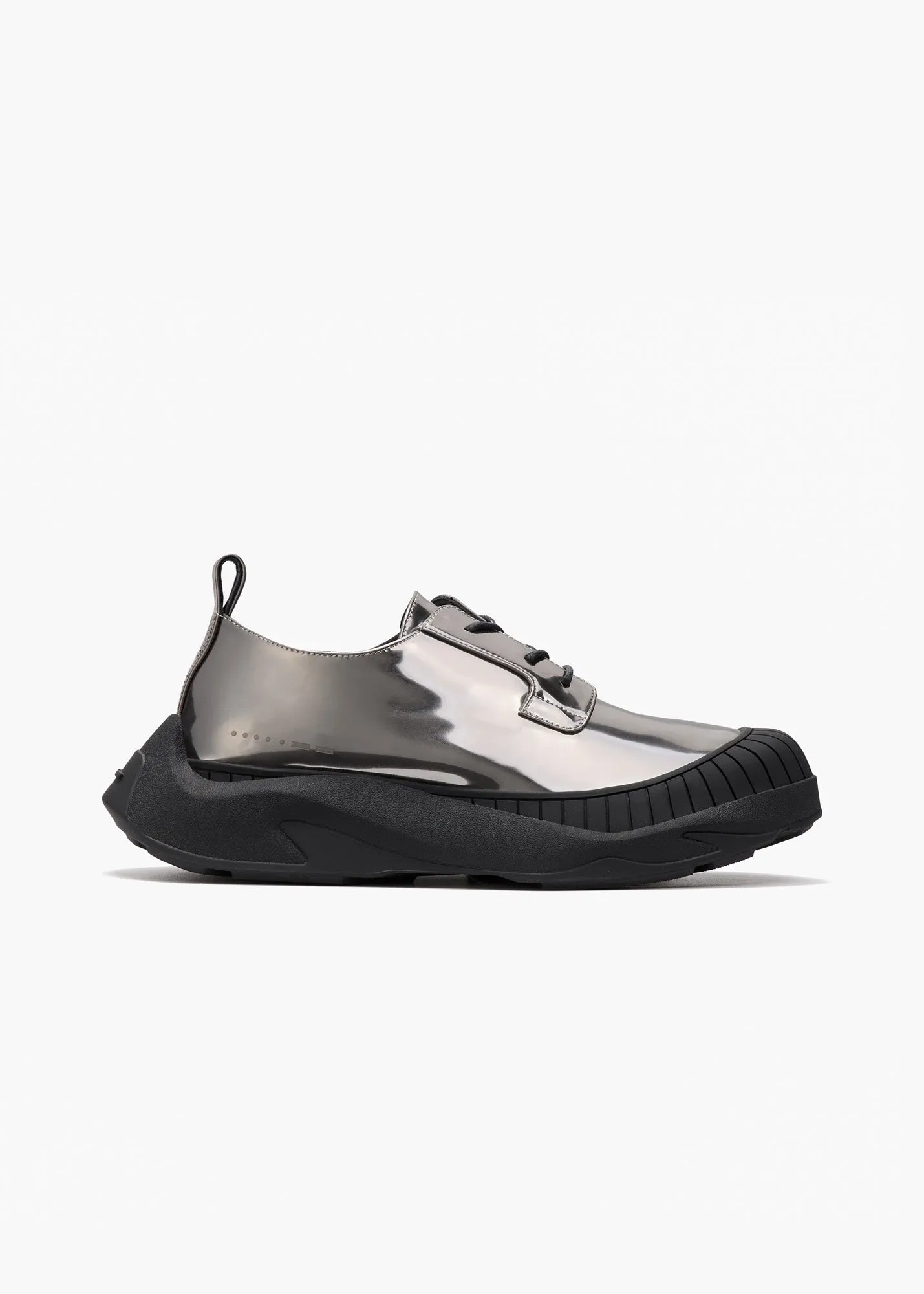 Asher Men Gunmetal Patent-Leather Oxford Shoes