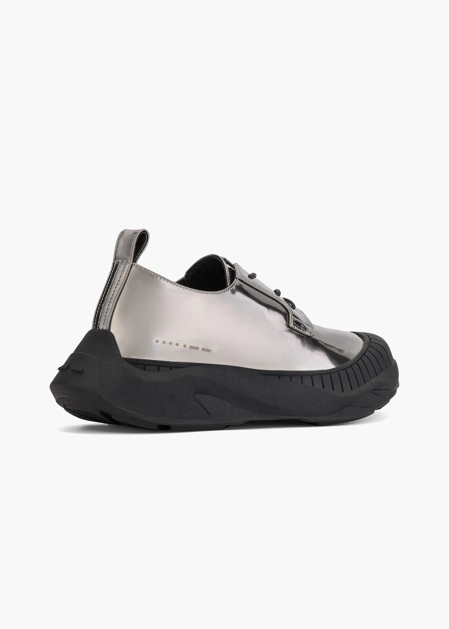 Asher Men Gunmetal Patent-Leather Oxford Shoes