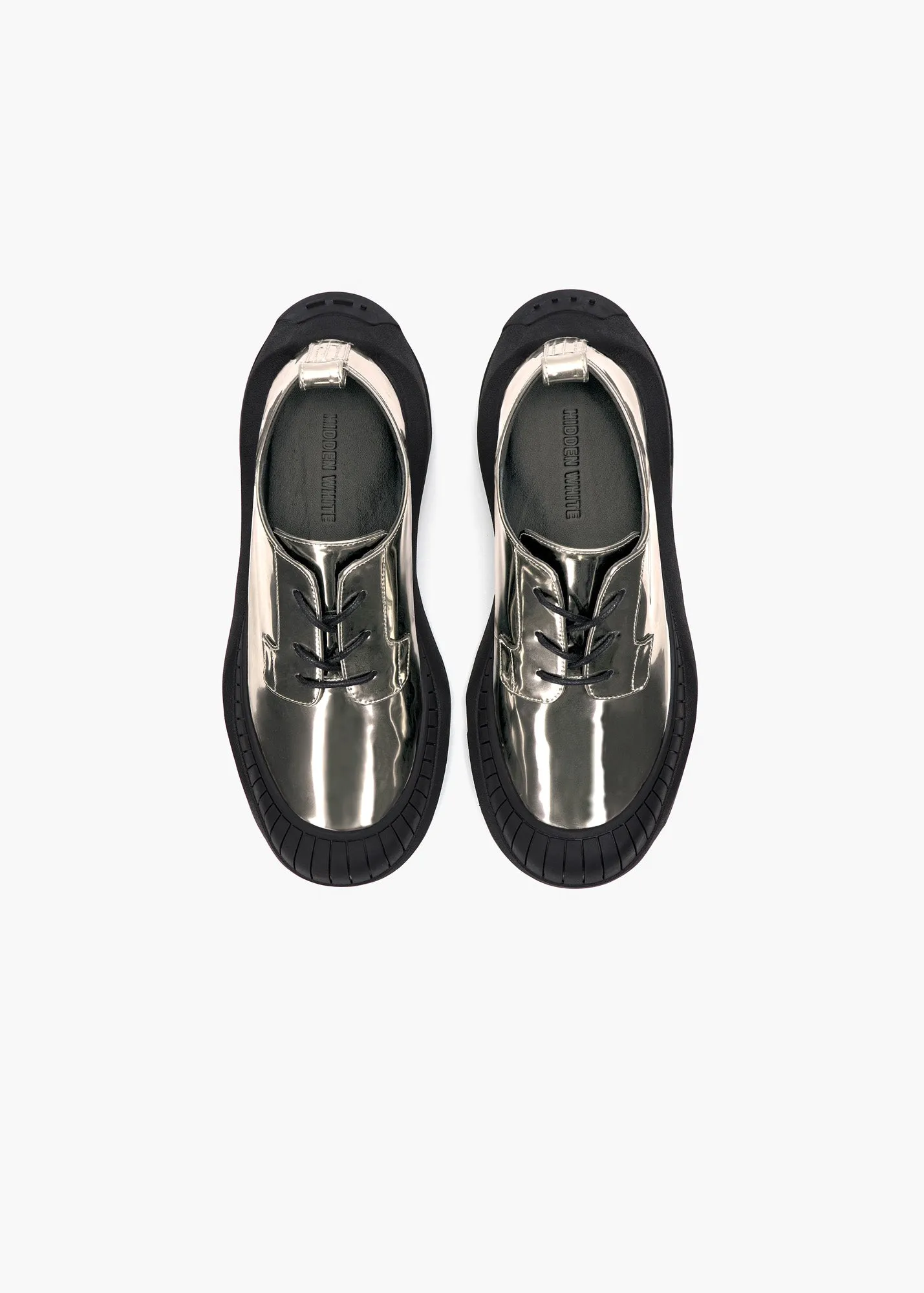Asher Men Gunmetal Patent-Leather Oxford Shoes