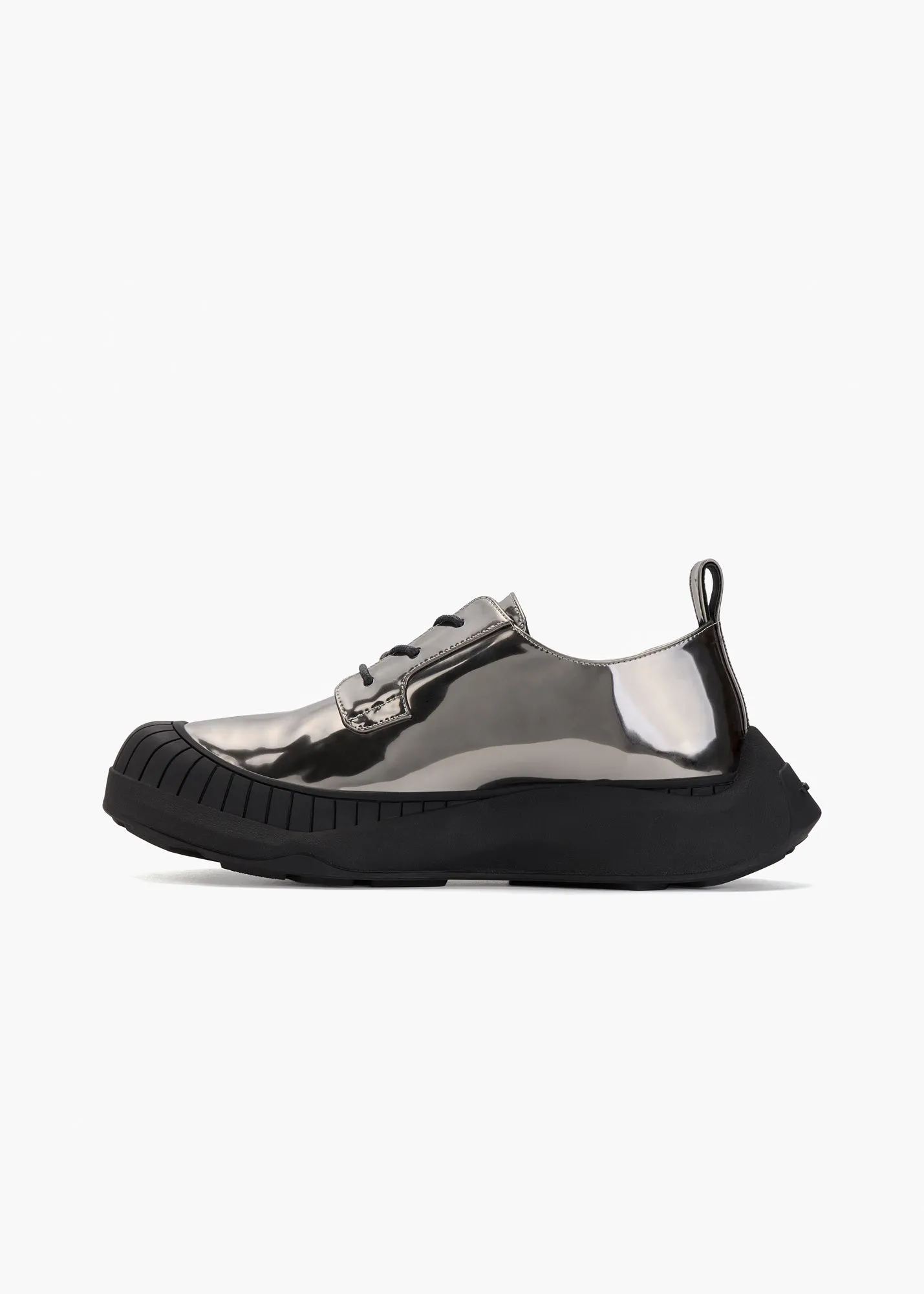 Asher Women Gunmetal Patent-Leather Oxford Shoes