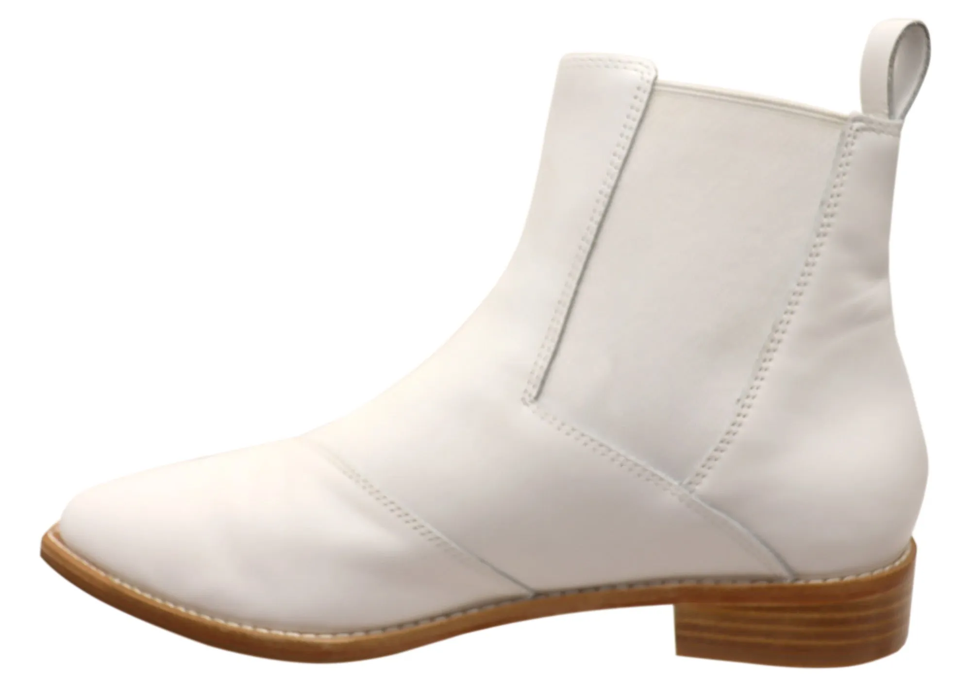 Bared Footwear Hoatzin Womens White Leather Ankle Boots