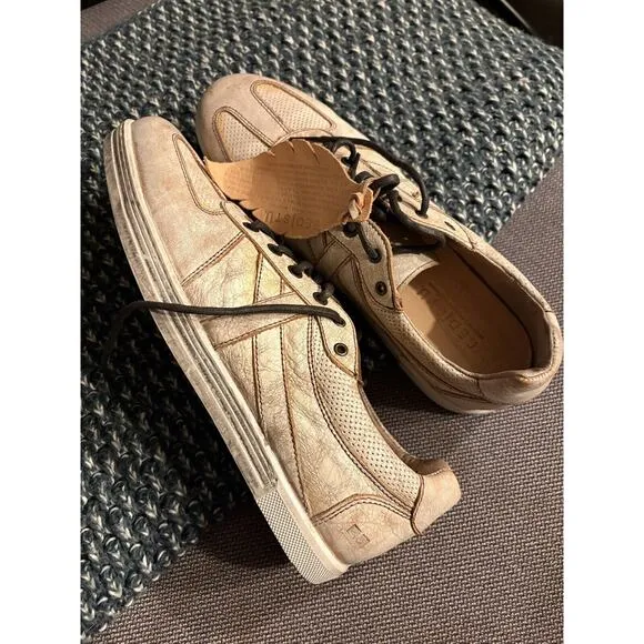 Bed Stu Low Top Sneaker Tan Leather Rustic Retro Muller Shoes Mens 10.5