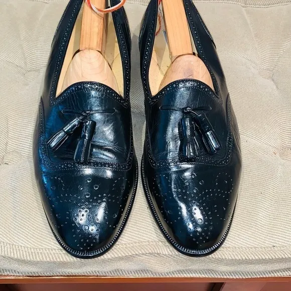 Belmondo Leather Tassel Metalion Loafer. Made in Spain.