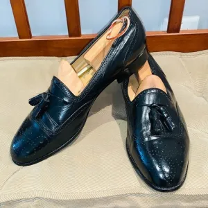 Belmondo Leather Tassel Metalion Loafer. Made in Spain.