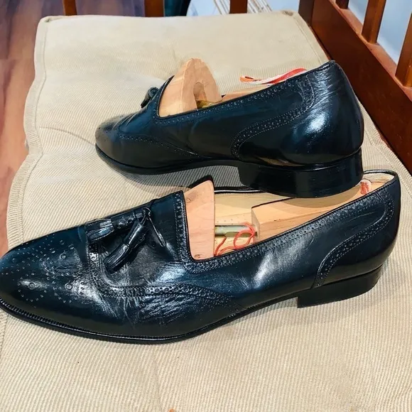 Belmondo Leather Tassel Metalion Loafer. Made in Spain.