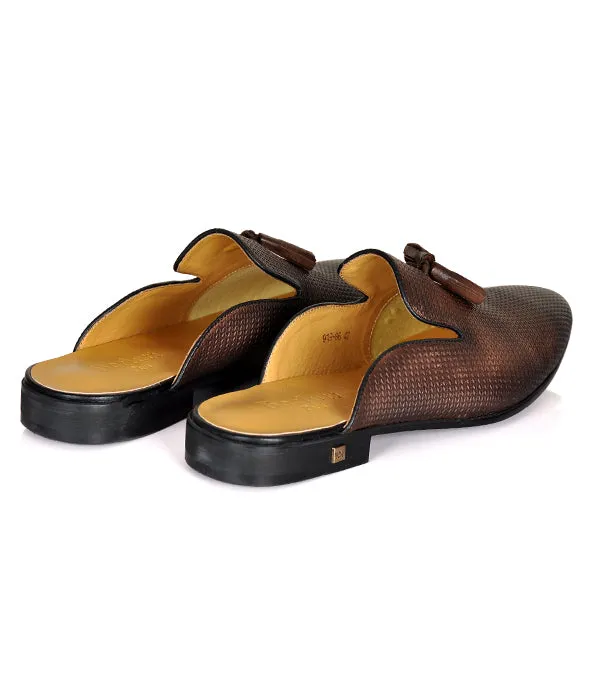Berluti Tassel Coffee Mules