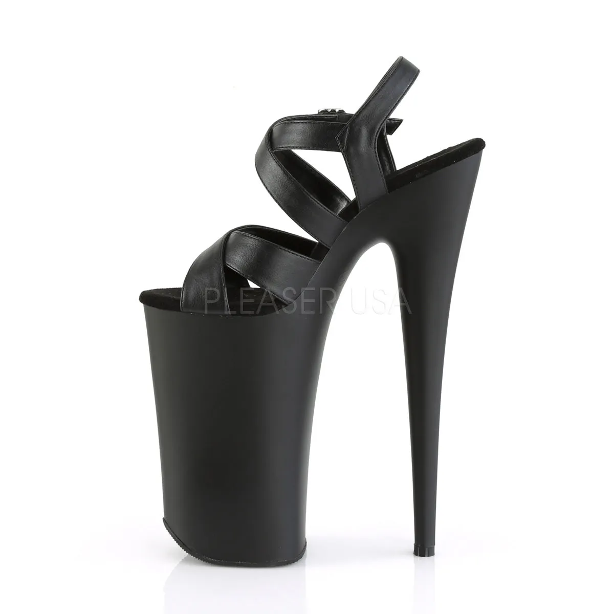 BEYOND-097  Black Faux Leather/Black Matte