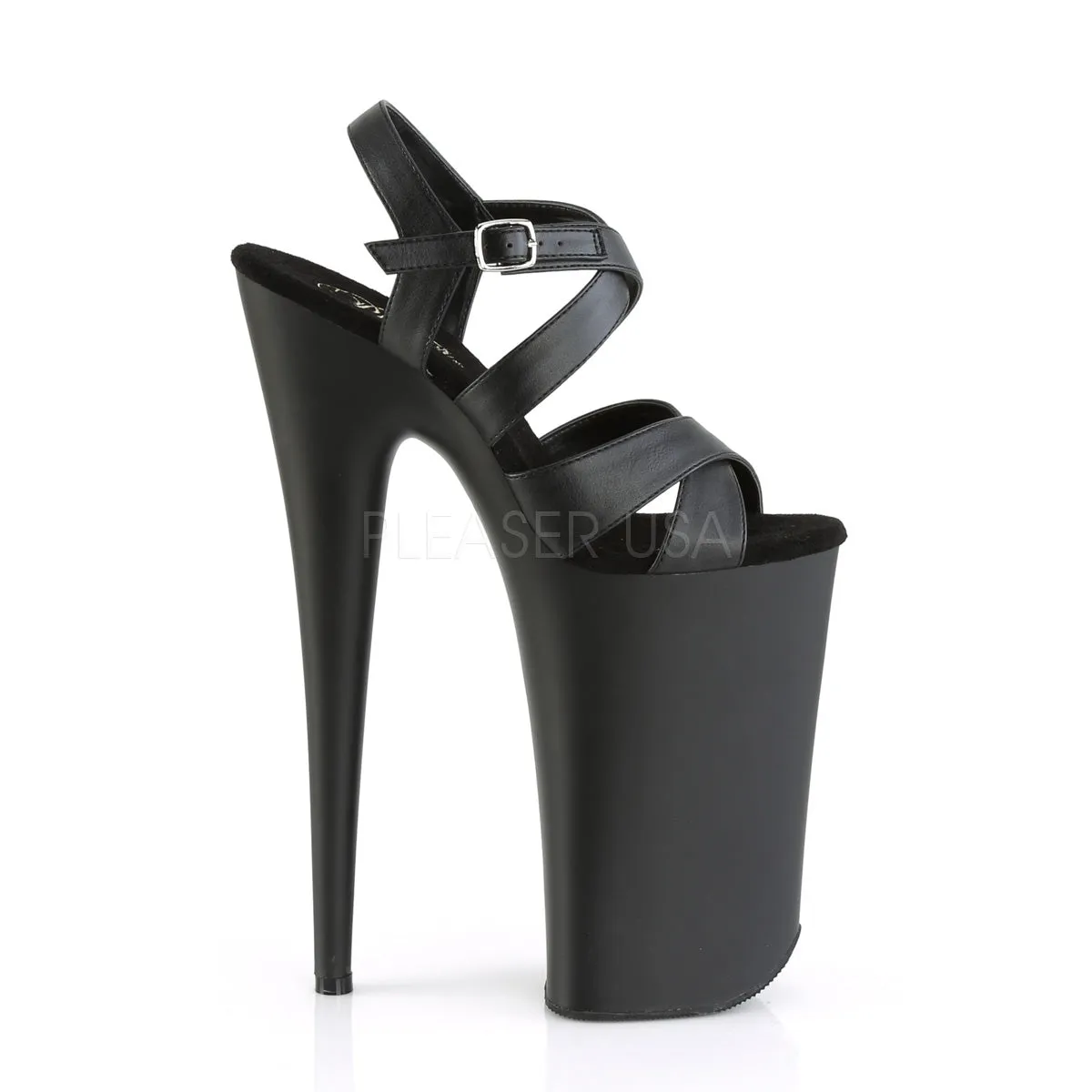 BEYOND-097  Black Faux Leather/Black Matte