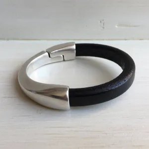 Black & Silver - Large Width - Magnetic Cuff - WHSL