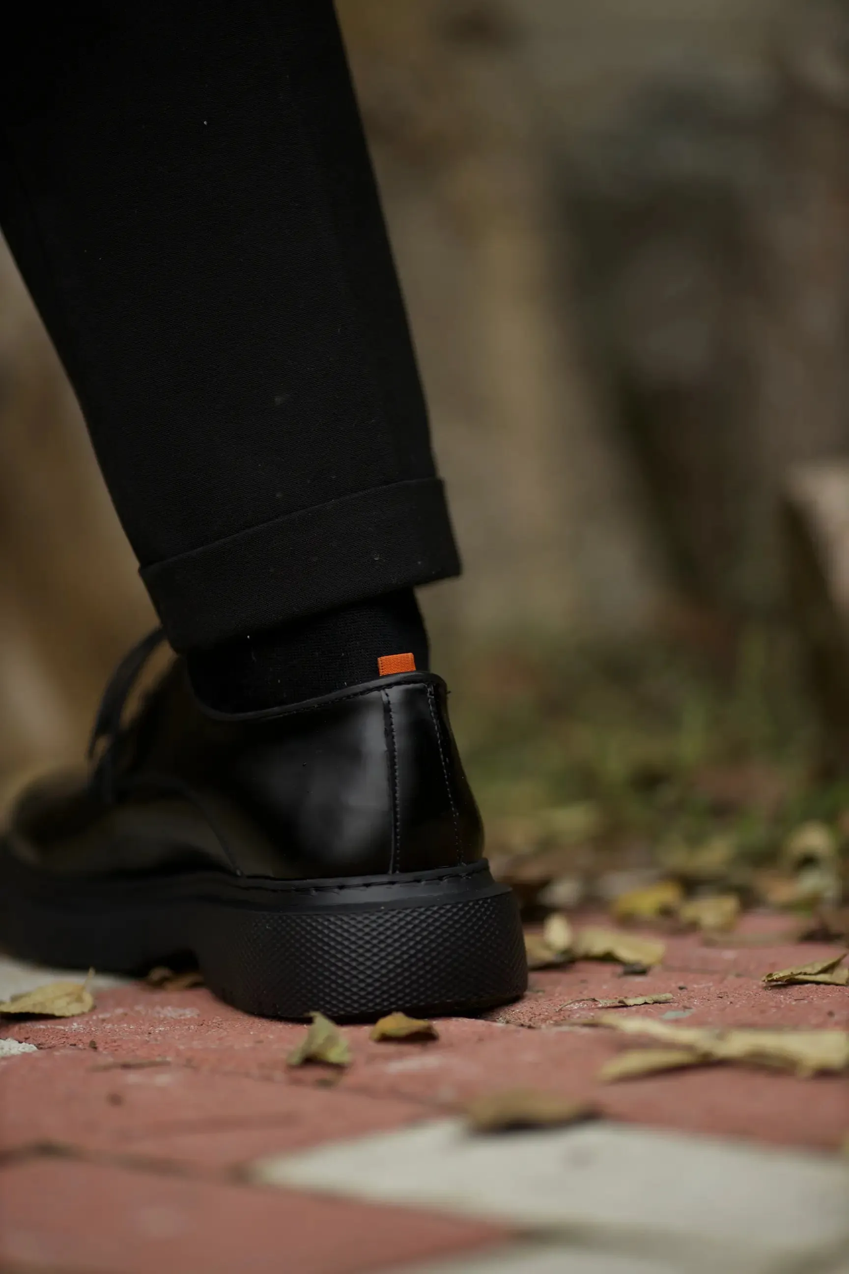 Black Calf Derby Laces Chunky