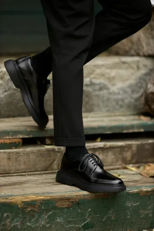 Black Calf Derby Laces Chunky