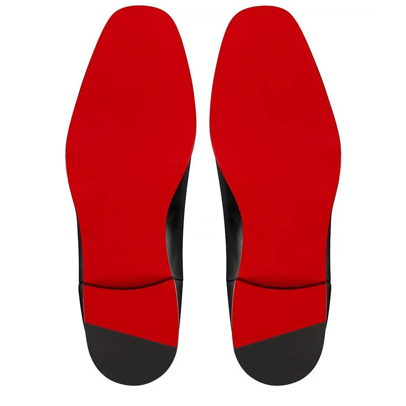 Black Chelsea Boots Red Sole Men Ankle Boots