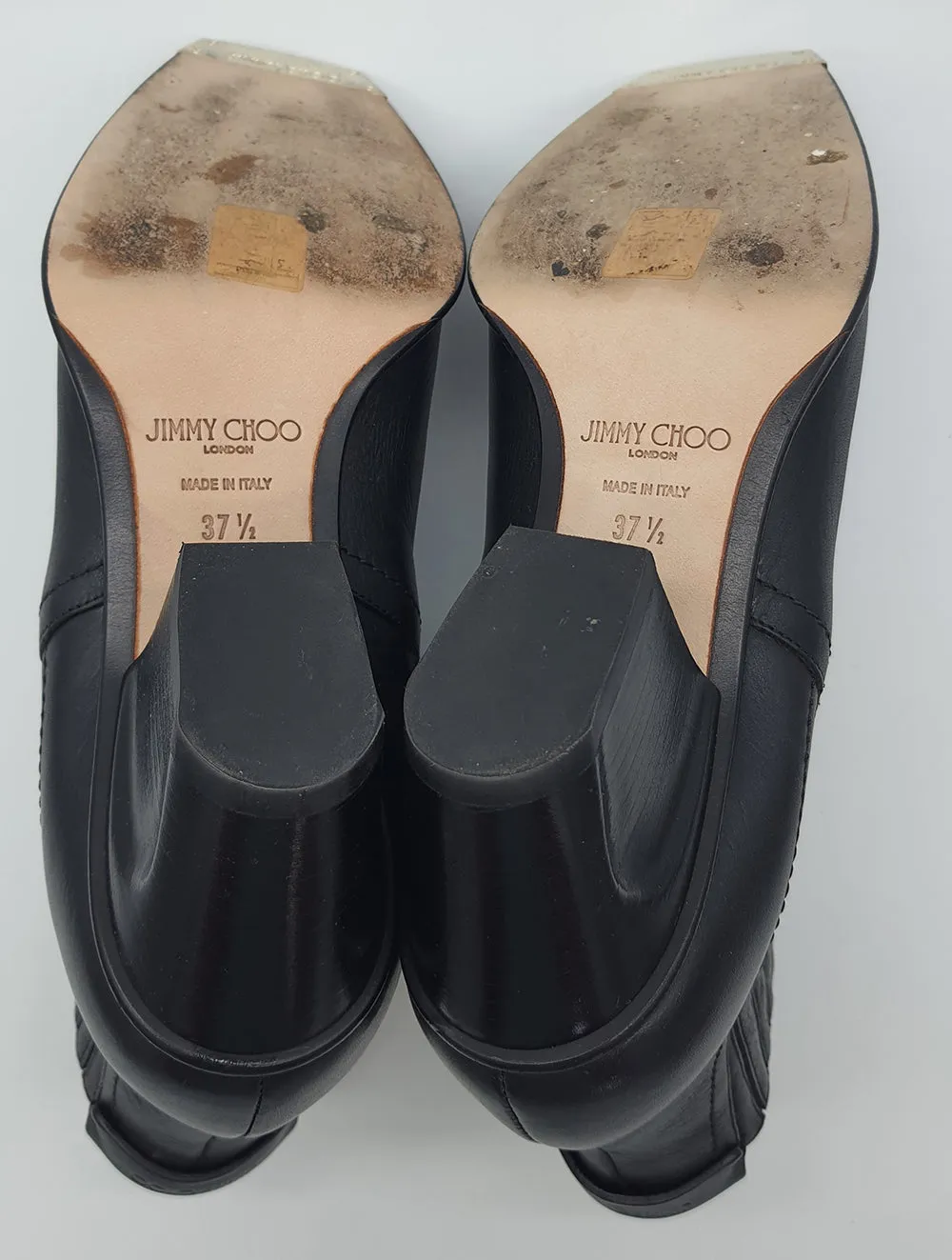 Black Leather Cow Boy Boots