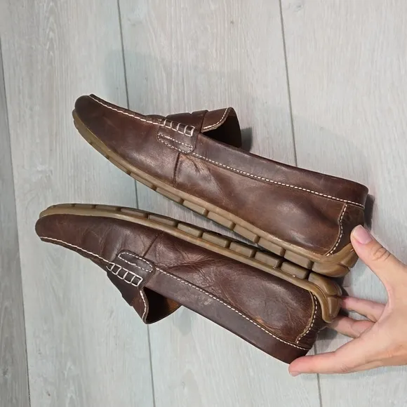 Born Mens Leather Andes Penny Loafer Oxford shoes sz 9.5