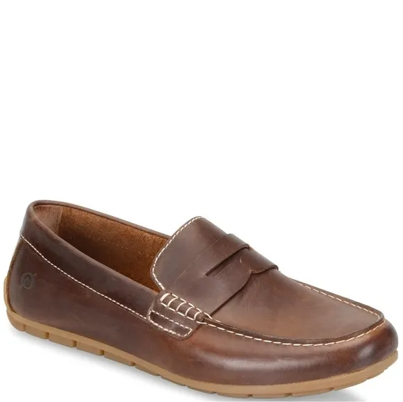 Born Mens Leather Andes Penny Loafer Oxford shoes sz 9.5