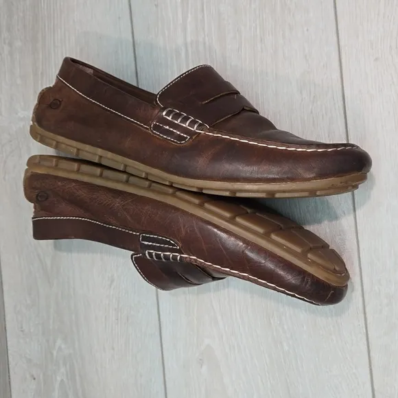 Born Mens Leather Andes Penny Loafer Oxford shoes sz 9.5