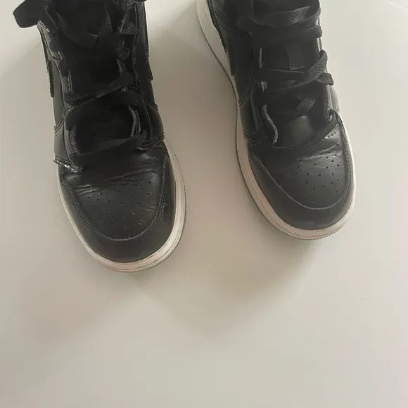 Boys Nike Air Jordan Black Black Patent Leather