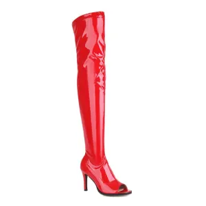 Bright Red Women’s Open-toe Boots