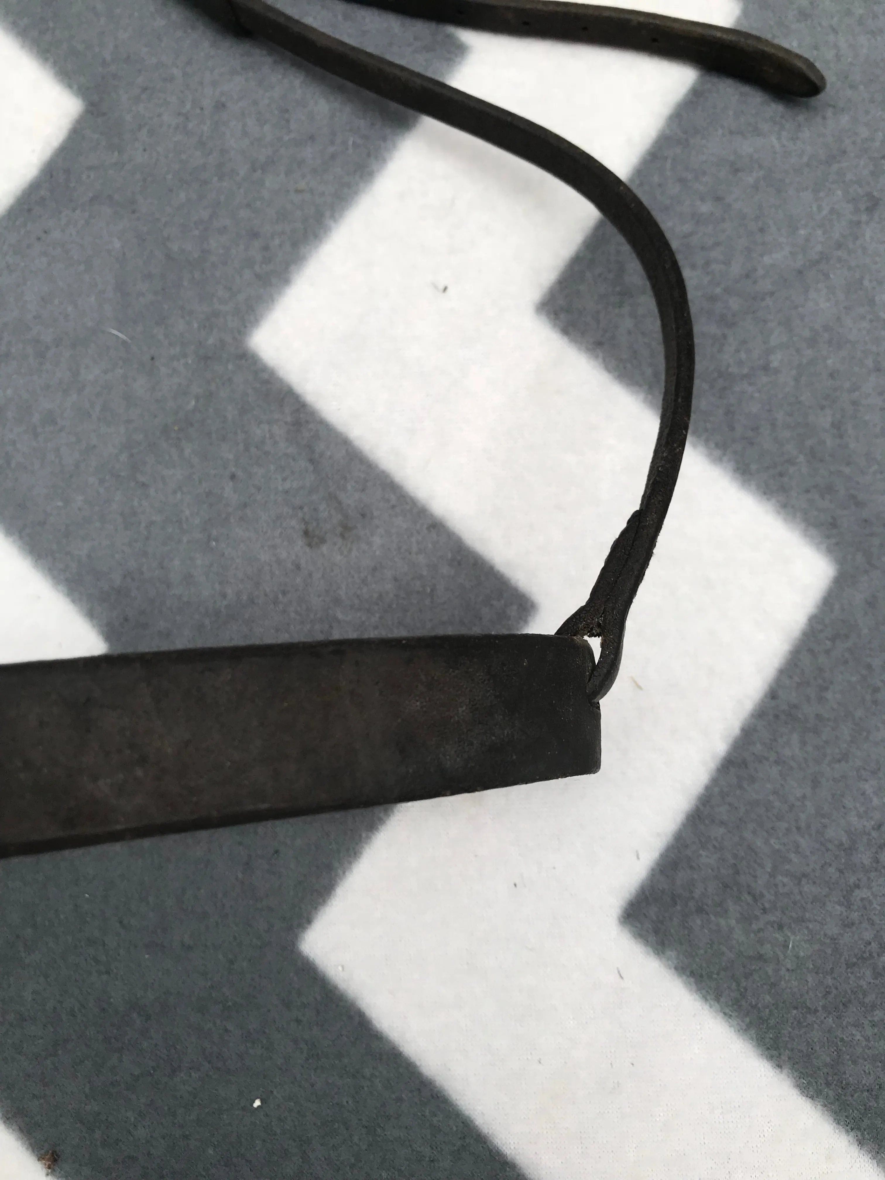 Brown leather hunter style nose band full size FREE POSTAGE