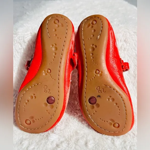 Camper Twins flat Mary Jane 🍎 leather Red Shoes