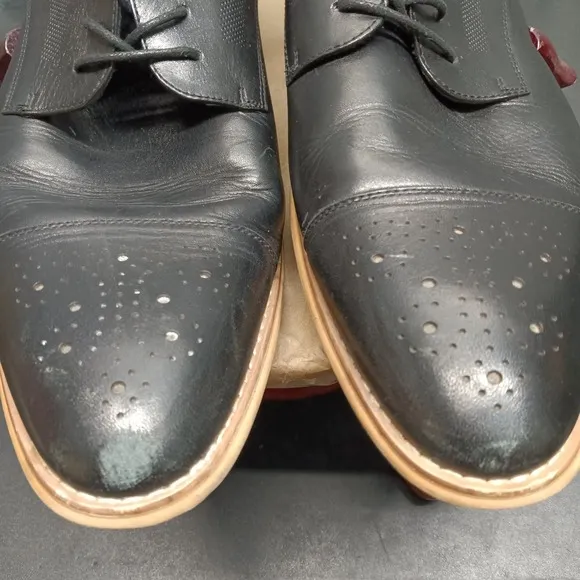 Carlo Morandi Men Oxford Dress Work Shoes Black