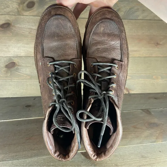chaco yonder mens size 11 shoes brown leather comfort lace up boots