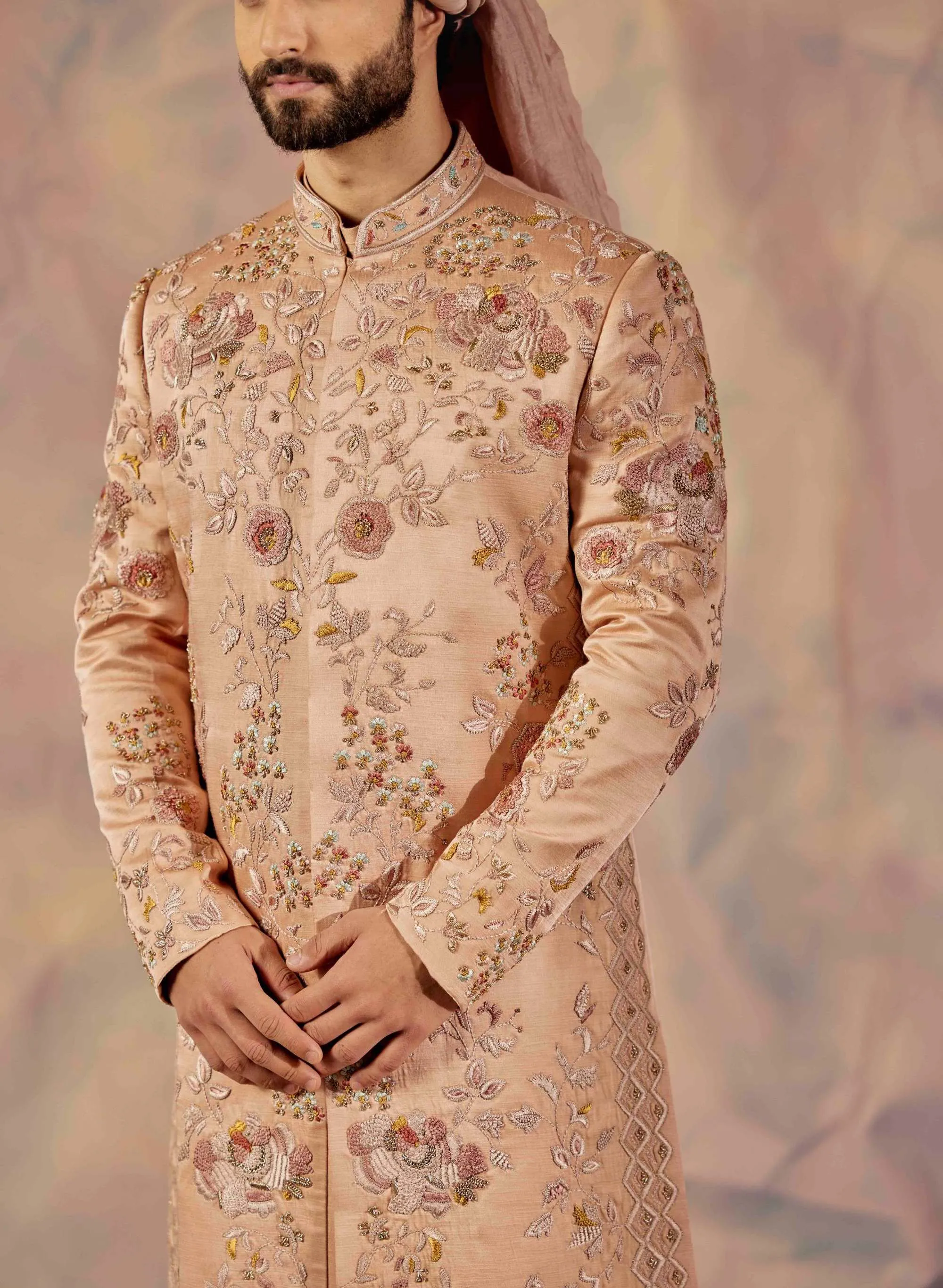 Champagne Santé Sherwani Set